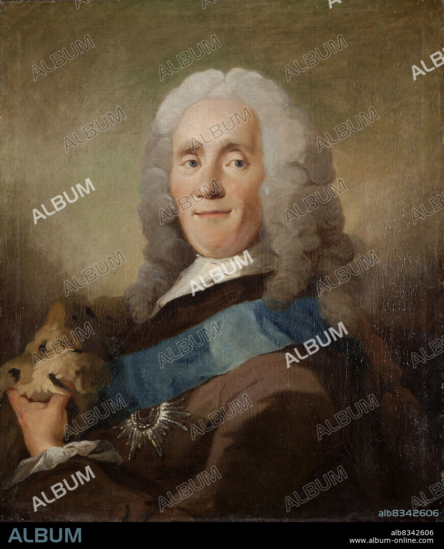 CARL GUSTAF PILO. Portrait of Johan Ludvig von Holstein (1694-1763), Danish Minister of state.
