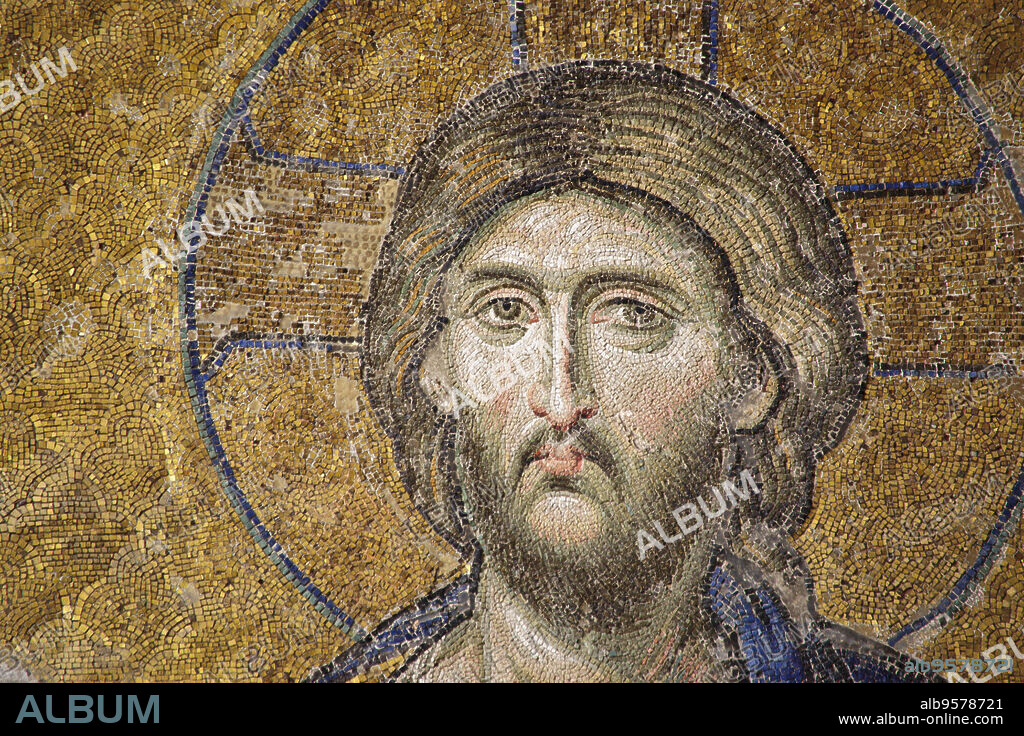 Mosaico de Jesucristo.Galeria sur.Santa Sofia , iglesia de la santa sabiduria,siglo VI.Sultanahmet. Estambul.Turquia. Asia.