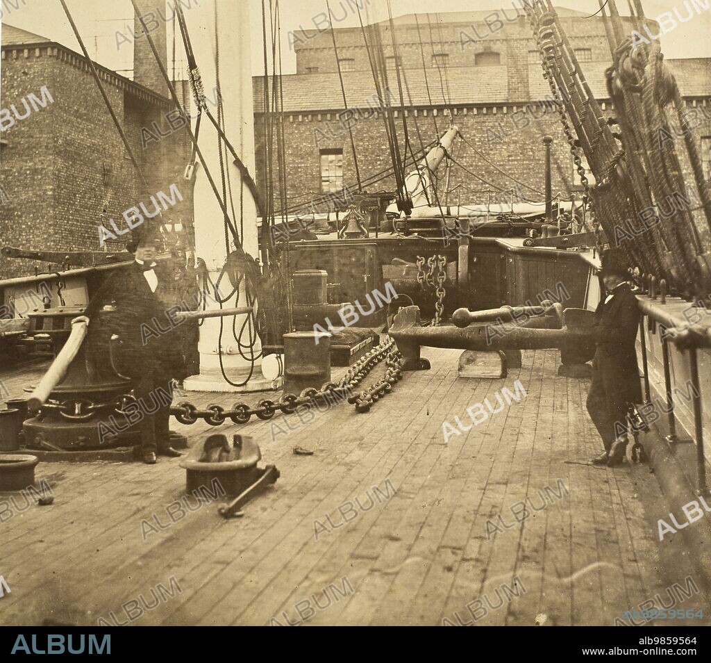 ROBERT HOWLETT. Brunel Aboard the Aphrodita, Liverpool, c.1857.