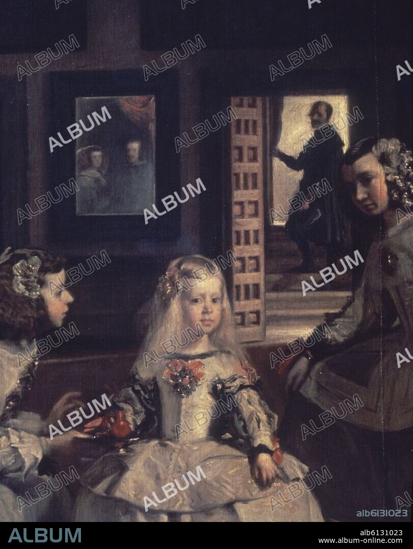 DIEGO VELAZQUEZ (1599-1660). LAS MENINAS - DETALLE CENTRAL - INFANTA MARGARITA DE AUSTRIA - SIGLO XVII - BARROCO ESPAÑOL - CONJUNTO 106240.