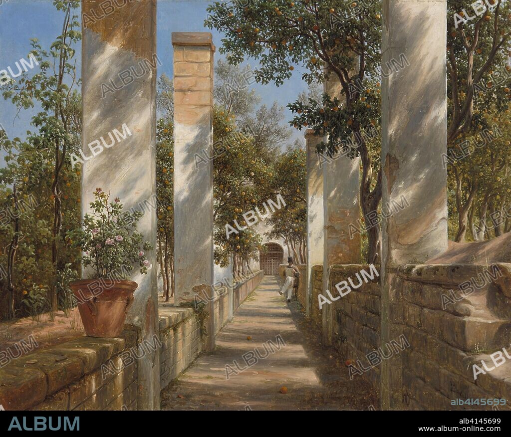 Pergola with Oranges. Thomas Fearnley; Norwegian, 1802-1842. Date: 1829-1839. Dimensions: 28 × 37 cm (11 × 14.5 in.). Oil on paper mounted on canvas. Origin: Norway.