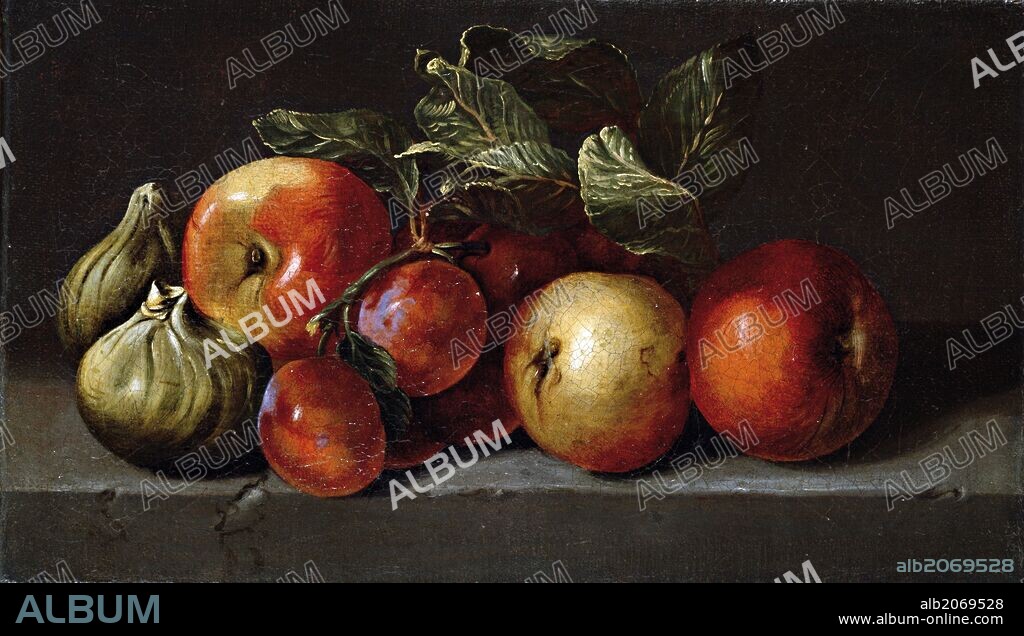 Juan de Espinosa / 'Manzanas, higos y ciruelas', Middle 17th century, Spanish School, Oil on canvas, 21 cm x 36 cm, P07925.