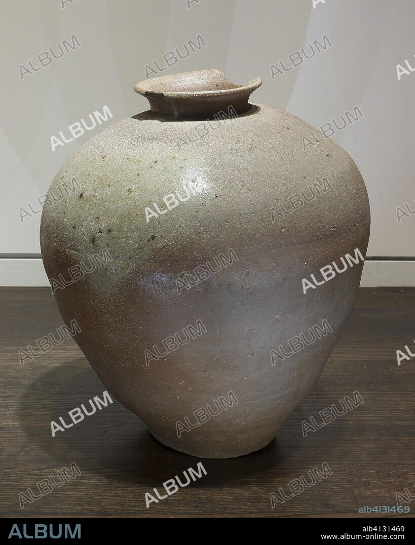 Tamba-Ware Jar. Japanese. Date: 1401-1500. Dimensions: 59.5 × 52.9 cm. Stoneware with ash glaze. Origin: Japan.