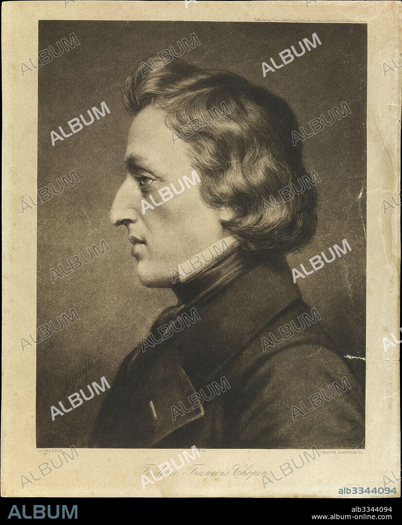 FRANZ HANFSTAENGL. Portrait of Frédéric Chopin.