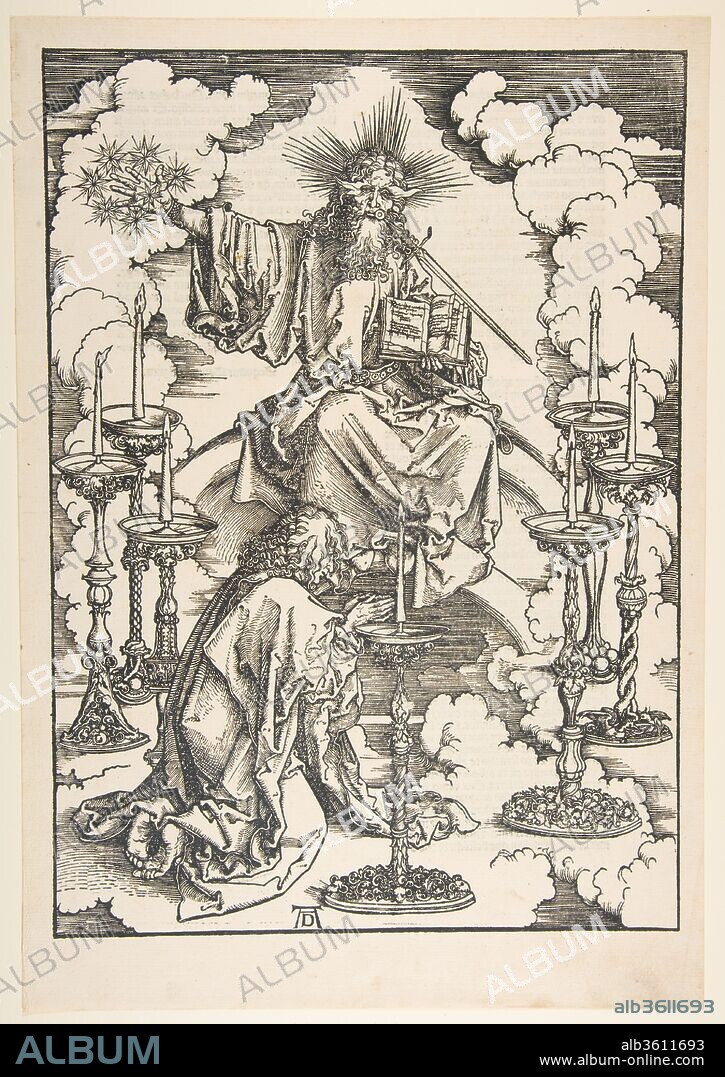 ALBRECHT DÜRER. The Vision of the Seven Candlesticks, from The Apocalypse. Artist: Albrecht Dürer (German, Nuremberg 1471-1528 Nuremberg). Dimensions: sheet: 17 3/8 x 12 in. (44.1 x 30.5 cm). Date: n.d..