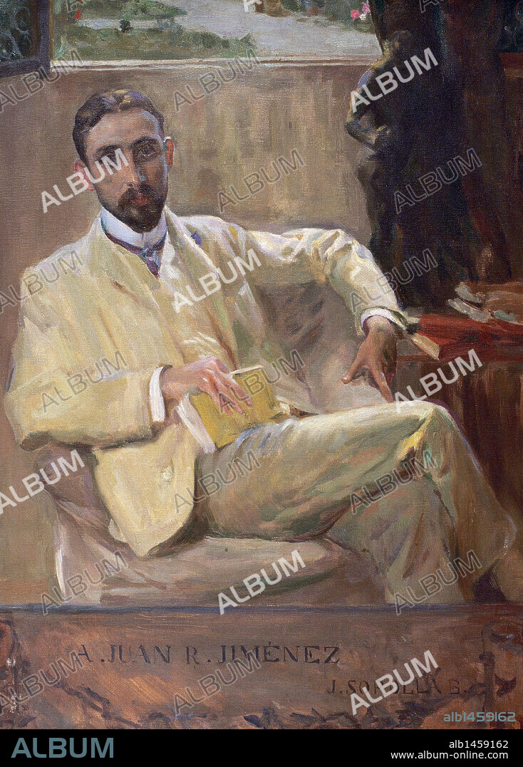 JOAQUIN SOROLLA. JUAN RAMON JIMENEZ (1881-1958). Poeta español. RETRATO por Joaquín SOROLLA. Fundación Santillana (Torre de don Borja). Santillana del Mar. Cantabria. España.
