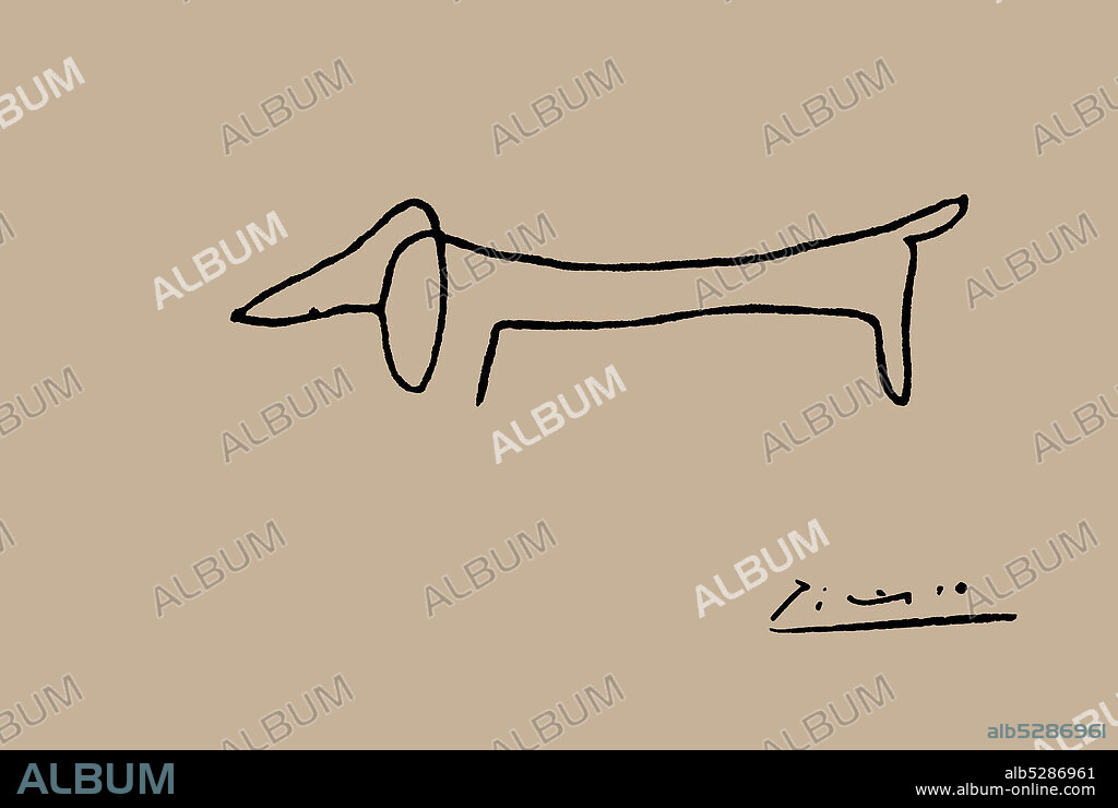 PABLO PICASSO. Dog.