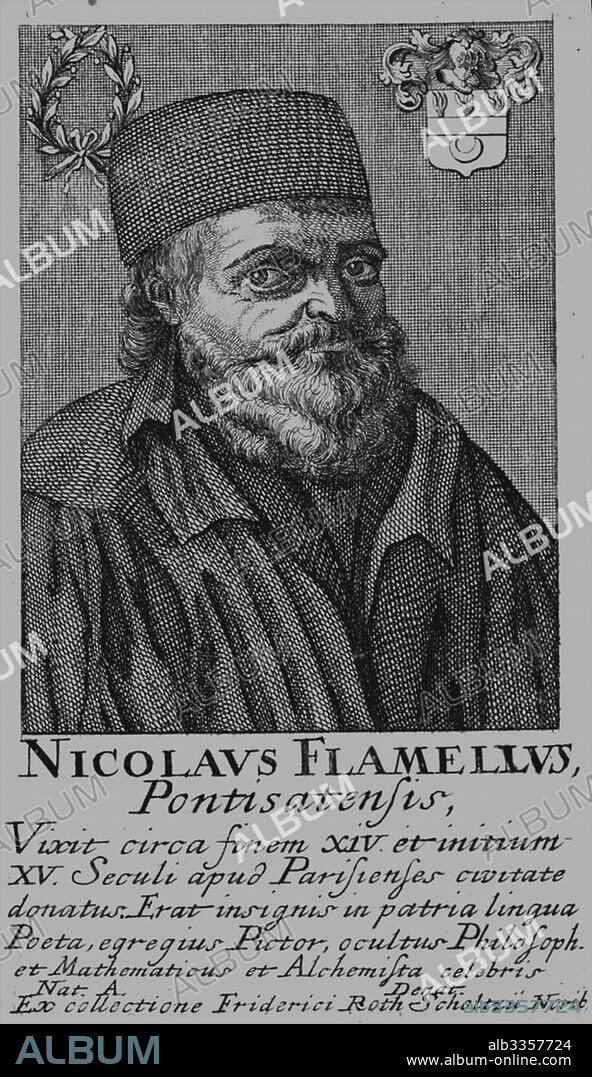 ANÓNIMO. Nicolas Flamel (1330-1418).