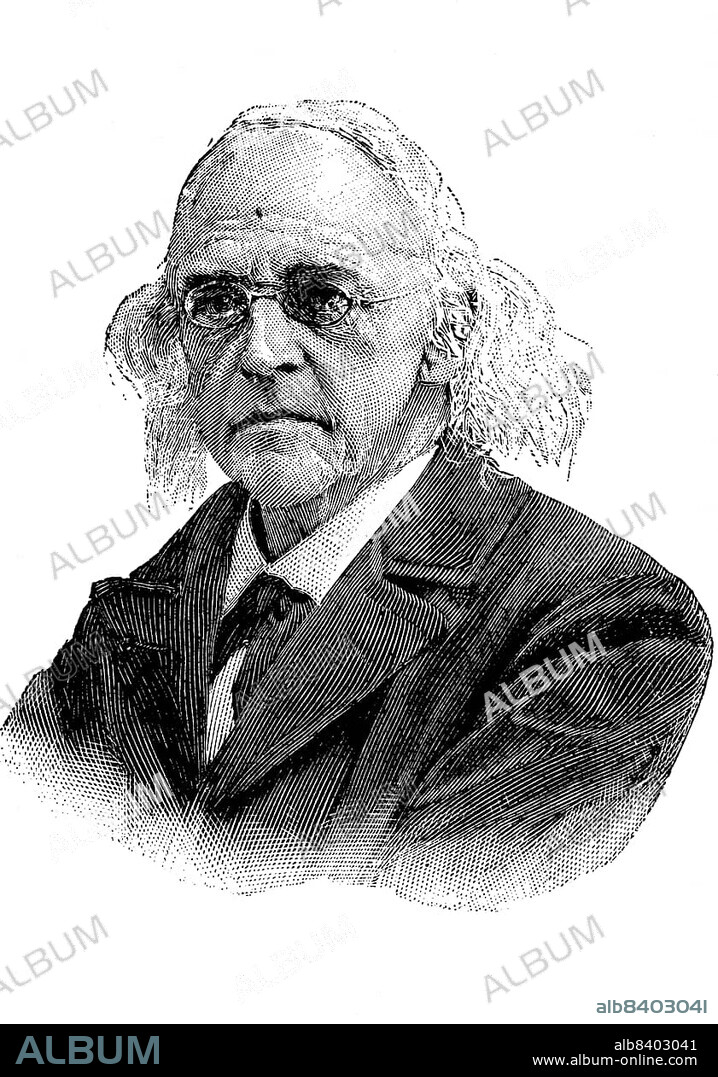 Christian Matthias Theodor Mommsen (30 November 1817 - 1 November 1903) was a German historian and is considered one of the most important classical scholars of the 19th century. Nobel Prize winner 1902, Historical, digitally restored reproduction of an original from the 19th century, exact original date unknown.