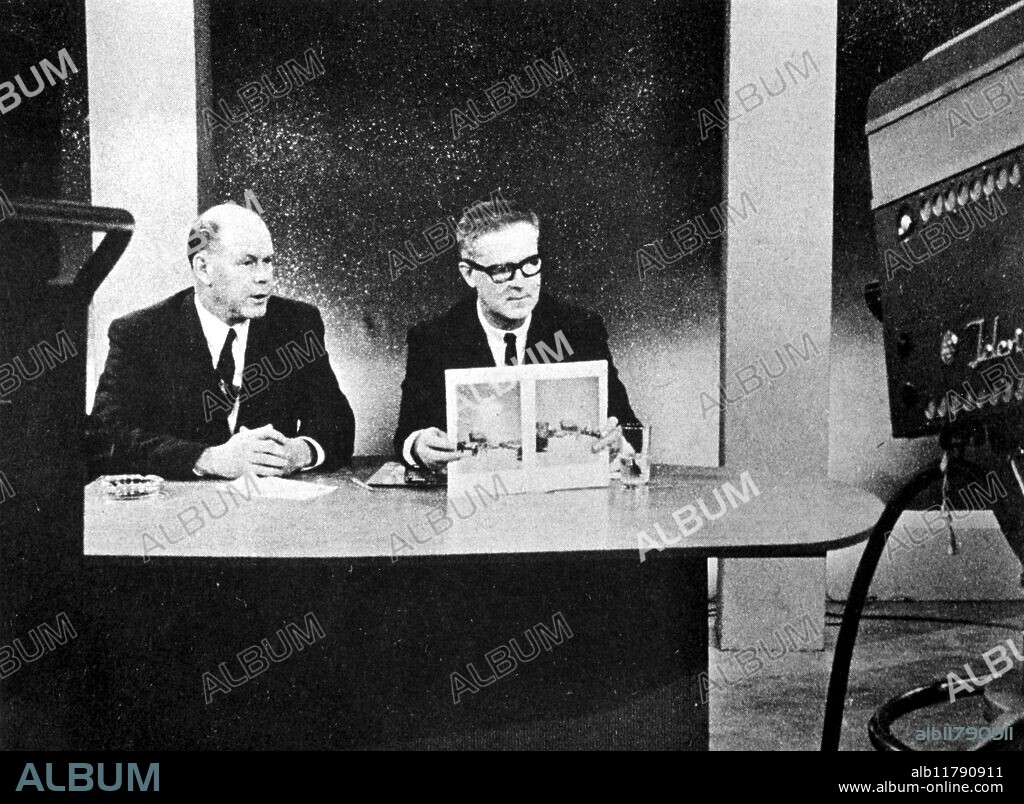 George Van Tassel (left) with Long John Nebel. Van Tassel was a UFO contactee. - ©TopFoto / Fortean.