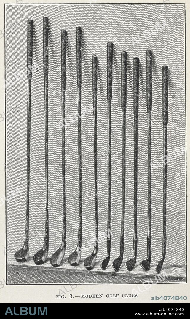 PARK, WILLIAM, JUN. and P. NAUMANN. Modern Golf Clubs. The Game of Golf...With...Illustrations. 1896. Source: 07905.g.12. plate 3.