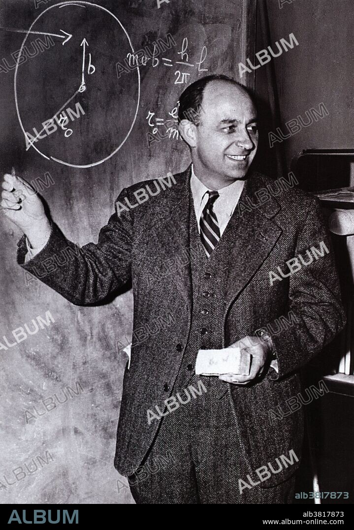 Enrico Fermi (September 29, 1901 - November 28, 1954) was an an Italian-born, naturalized American physicist particularly known for his work on the development of the first nuclear reactor, Chicago Pile-1, and for his contributions to the development of quantum theory, nuclear and particle physics, and statistical mechanics. He was awarded the 1938 Nobel Prize in Physics for his work on induced radioactivity. Fermi is widely regarded as one of the leading scientists of the 20th century, highly accomplished in both theory and experiment. Along with J. Robert Oppenheimer, he is frequently referred to as "the father of the atomic bomb". He lived in the USA from 1938, building the world's first atomic pile (reactor) in 1942. He joined the atomic bomb project at Los Alamos, New Mexico, USA, in 1944. Element number 100 is named Fermium in his honor.