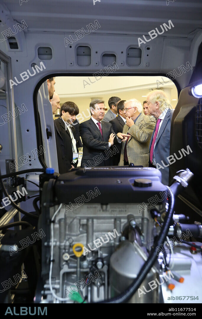 The Minister of Industry of the Basque Government Bernabe Unda in the Congress Green Cars, Research electric car, Vitoria Gasteiz, Araba, Basque Country, Spain.