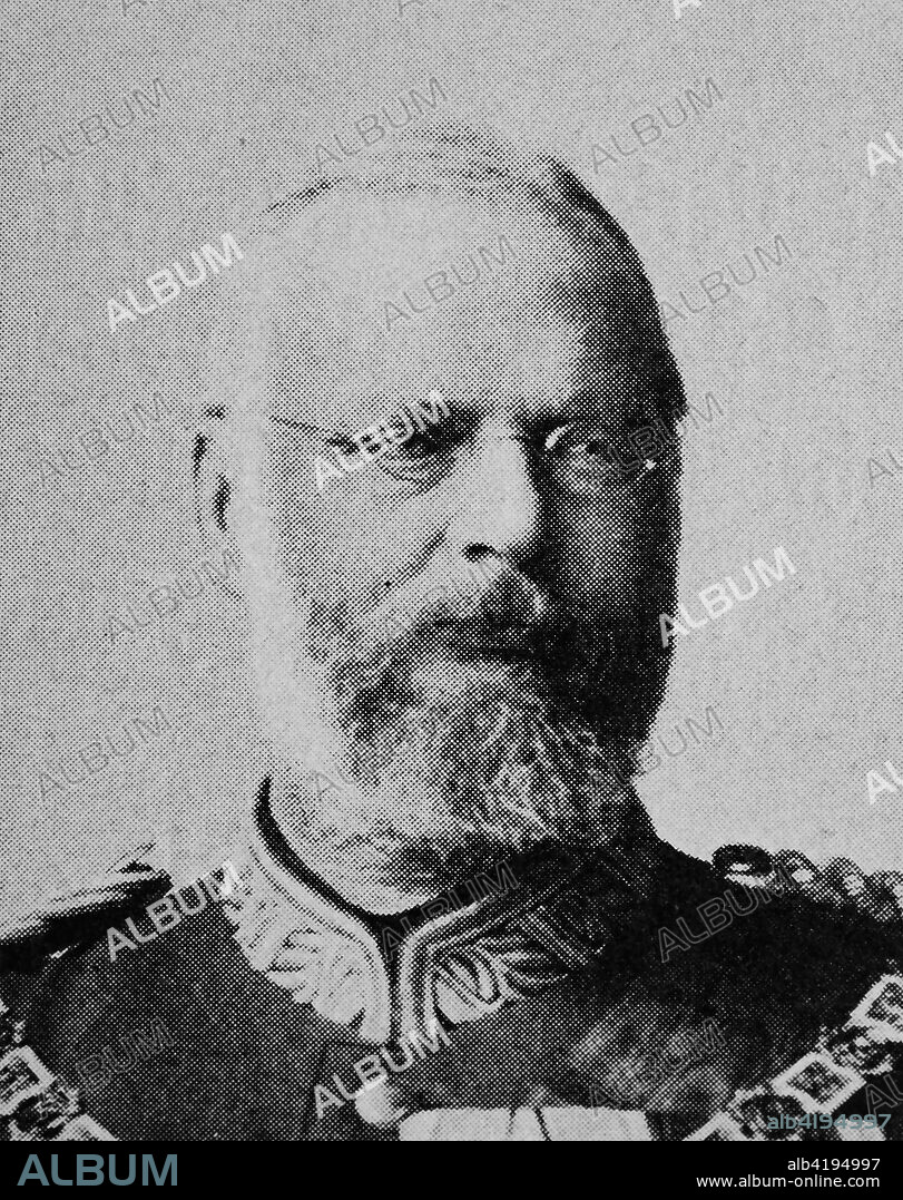 Ludwig III Ludwig Luitpold Josef Maria Aloys Alfried, Louis Leopold Joseph Mary Aloysius Alfred, 7 January 1845 - 18 October 1921 was the last King of Bavaria, Reproduction of a photo/image from the year 1890, digital improved.