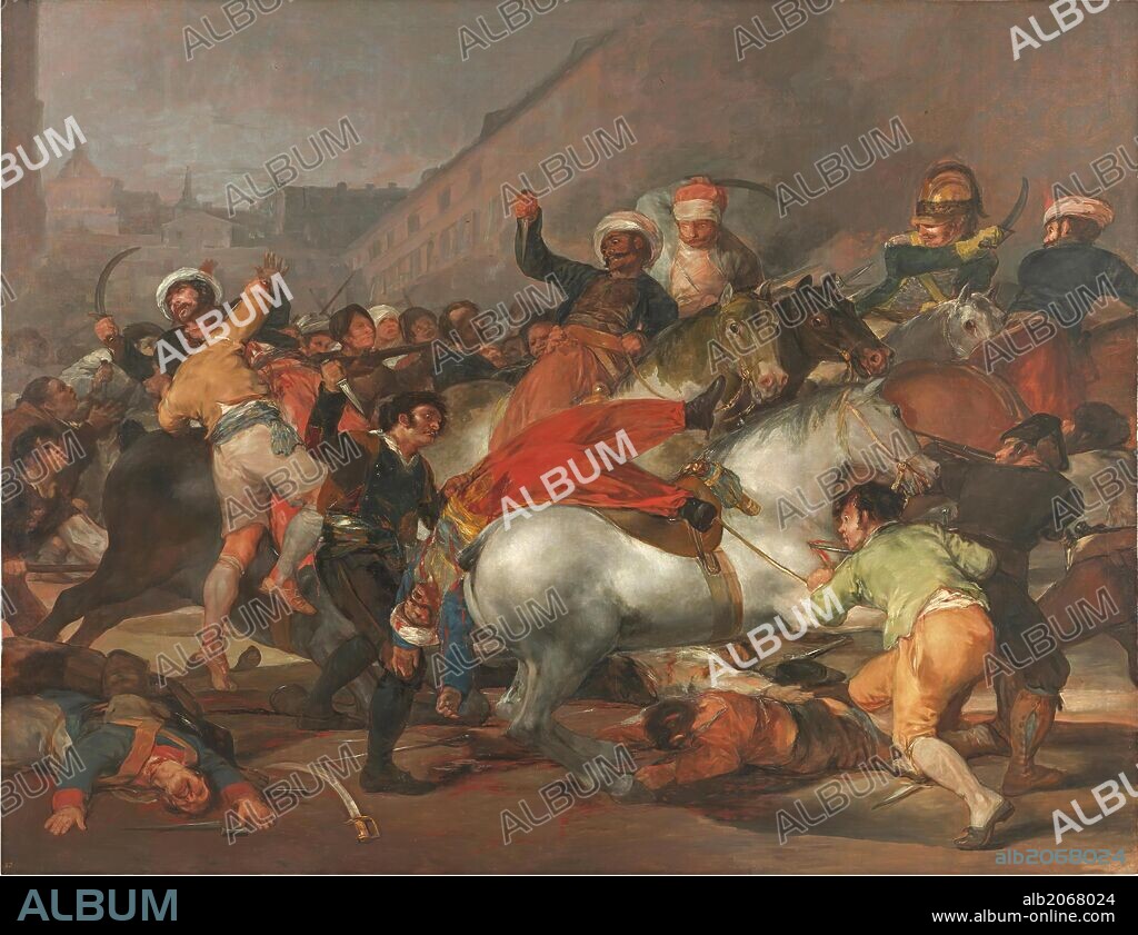 Francisco de Goya y Lucientes / 'El 2 de mayo de 1808 en Madrid, o "La lucha con los mamelucos"', 1814, Escuela Española, Óleo sobre Lienzo, 268,5 cm x 347,5 cm, P00748.