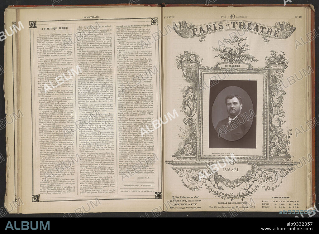 Portrait of Ishmael, Ismael (title on object), Alexandre Quinet (mentioned on object), Yves & Barret (mentioned on object), Paris, France, France, c. 1868 - before 25-Sep-1873, paper, height 126 mm × width 88 mm.