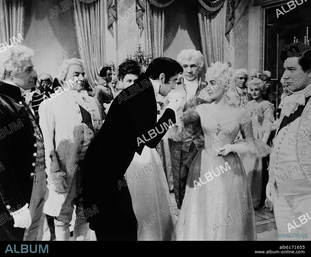 CURTIS BERNHARDT. ESCENA DE "BEAU BRUMMELL" - 1954 - LIZ TAYLOR Y STEWART GRANGER - M.G.M (EEUU).