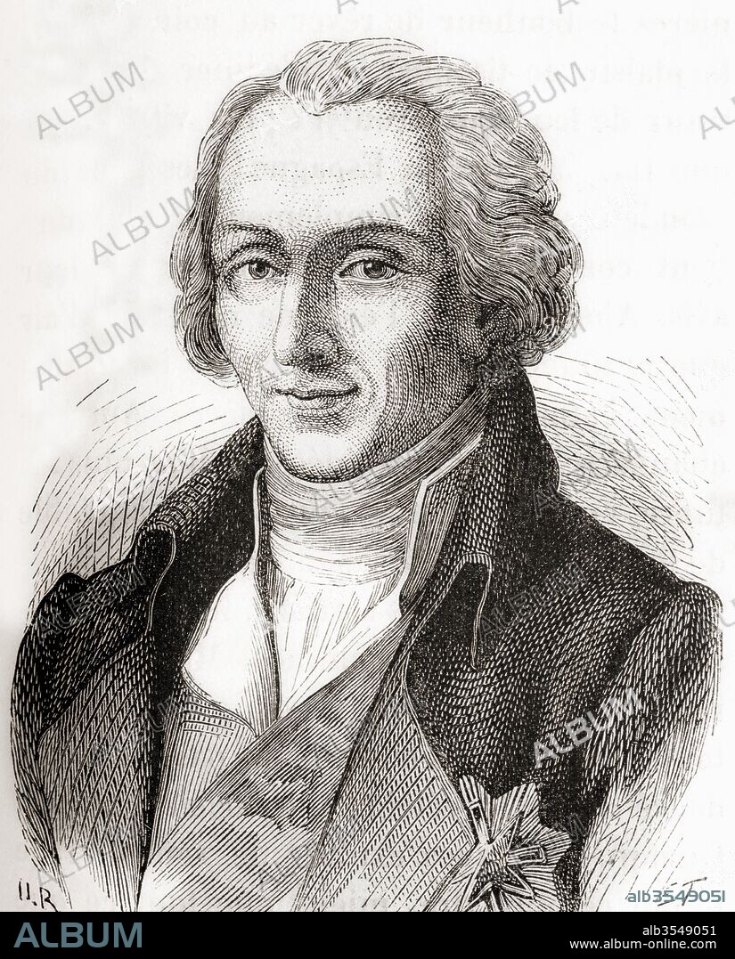 Sir Benjamin Thompson, Count Rumford, 1753 – 1814. American-born British physicist and inventor. From Les Merveilles de la Science, published c. 1870.