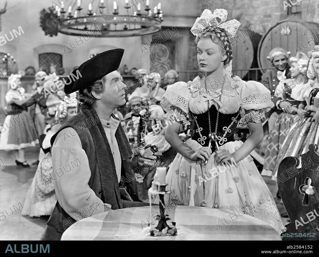 FRED MACMURRAY and JUNE HAVER in WHERE DO WE GO FROM HERE?, 1945, directed by GREGORY RATOFF. Copyright 20TH CENTURY FOX.