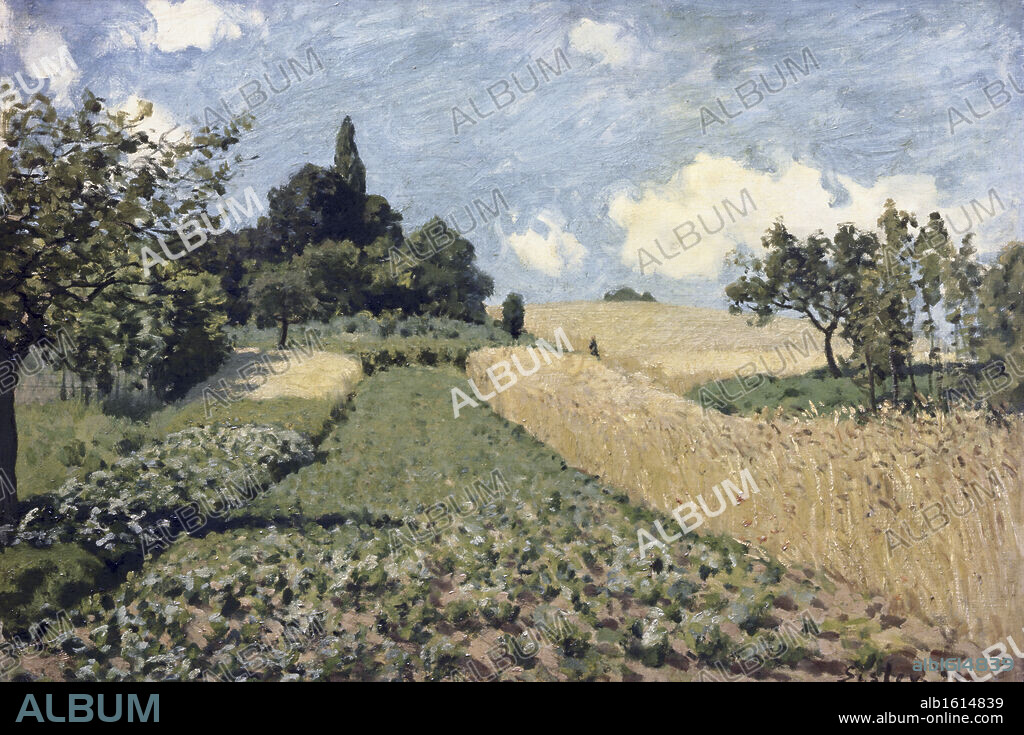 The Cornfield  Alfred Sisley (1839-1899/French).