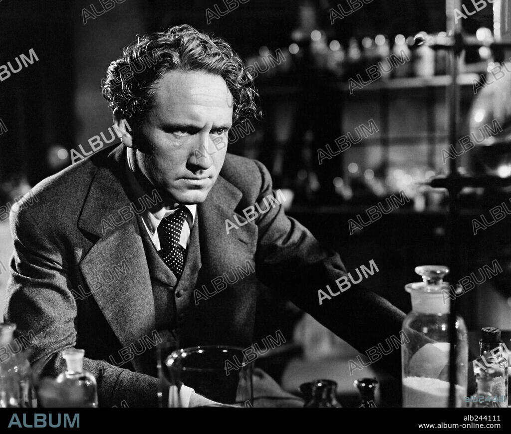TRACY SPENCER. SPENCER TRACY in DR. JEKYLL AND MR. HYDE, 1941, directed by VICTOR FLEMING. Copyright METRO GOLDWYN MAYER.