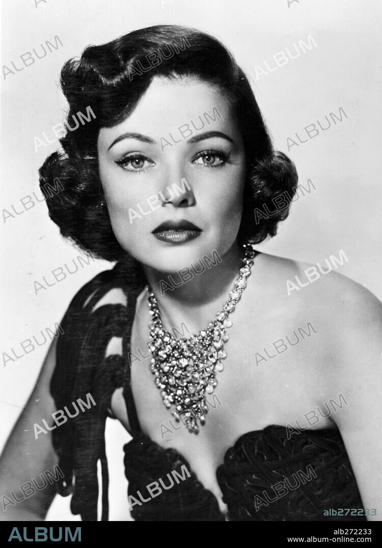 GENE TIERNEY en AL BORDE DEL PELIGRO, 1950 (WHERE THE SIDEWALK ENDS), dirigida por OTTO PREMINGER. Copyright 20TH CENTURY FOX.
