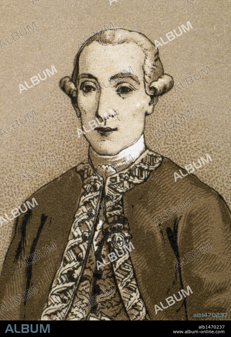 Martin de Mayorga (1721-1783). Spanish military officer, governor of the Captaincy General of Guatemala (1773-1779) and interim viceroy of New Spain (1779-1783). Engraving.