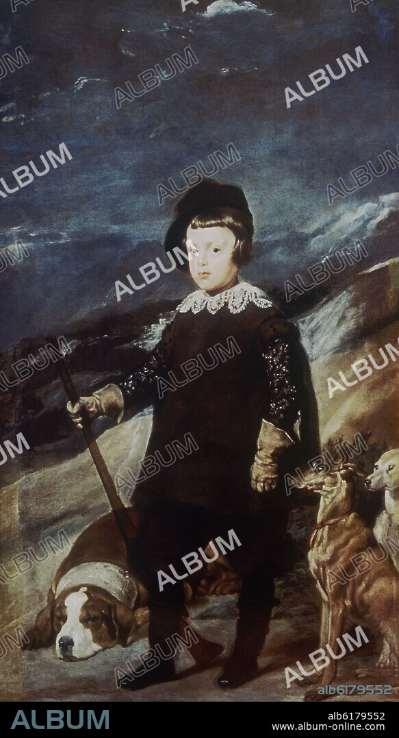 DIEGO VELAZQUEZ (1599-1660). Prince Balthasar Carlos - 17th century - 154x90,5 cm - oil on canvas.