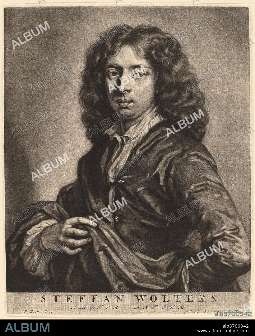 JAN VERKOLJE I AFTER SIR GODFREY KNELLER. Steffan Wolters. Dated: 1684. Medium: mezzotint on laid paper.