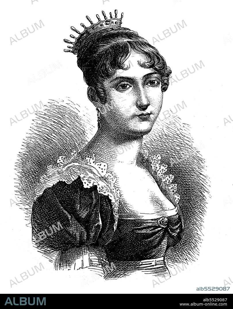 Hortense Eugenie Cecile de Beauharnais, April 10, 1783 - October 5, 1837, what Queen of Holland and mother of Emperor Napoleon III.