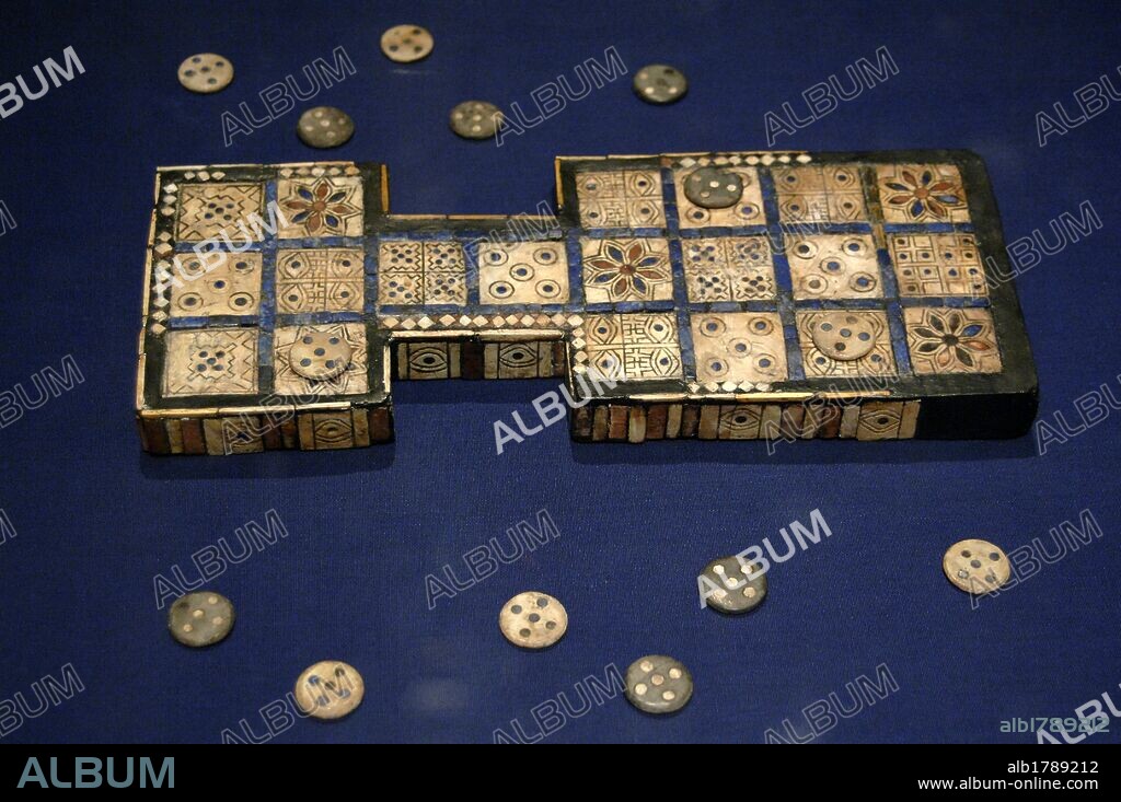 Royal Game of Ur. Early Dynastic III Period. 2600-2400 BC. British Museum. London. England. United Kingdom.