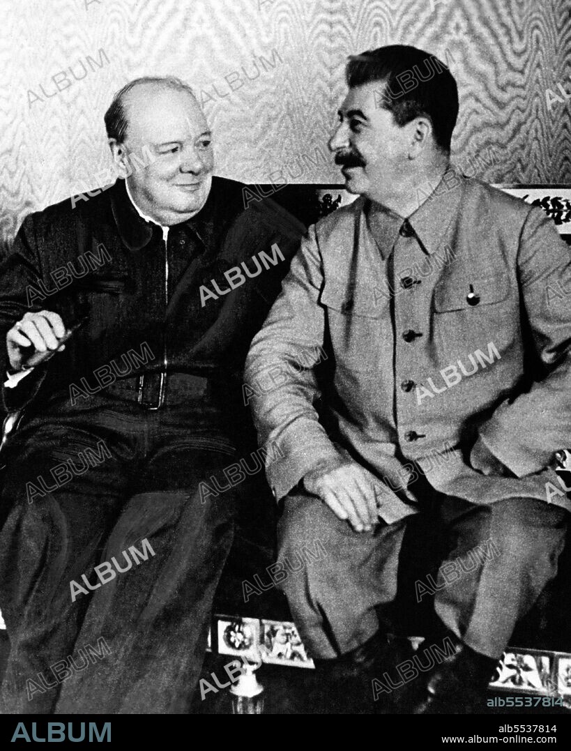 Sir Winston Leonard Spencer-Churchill, KG, OM, CH, TD, DL, FRS, RA (30 November 1874 – 24 January 1965) was a British politician who was the Prime Minister of the United Kingdom from 1940 to 1945 and again from 1951 to 1955. Widely regarded as one of the greatest wartime leaders of the 20th century, Churchill was also an officer in the British Army, a historian, a writer (as Winston S. Churchill), and an artist. He won the Nobel Prize in Literature, and was the first person to be made an honorary citizen of the United States. Joseph Vissarionovich Stalin (18 December 1878 – 5 March 1953) was the first General Secretary of the Communist Party of the Soviet Union's Central Committee from 1922 until his death in 1953. While formally the office of the General Secretary was elective and was not initially regarded as top position in the Soviet state, after Vladimir Lenin's death in 1924, Stalin managed to consolidate more and more power in his hands, gradually putting down all opposition groups within the party. Stalin's idea of socialism in one country became the primary line of the Soviet politics. He dominated Soviet politics and the USSR through the Great Purges of the 1930s, then the catastrophic Second World War, remaining in power until his death in 1953.