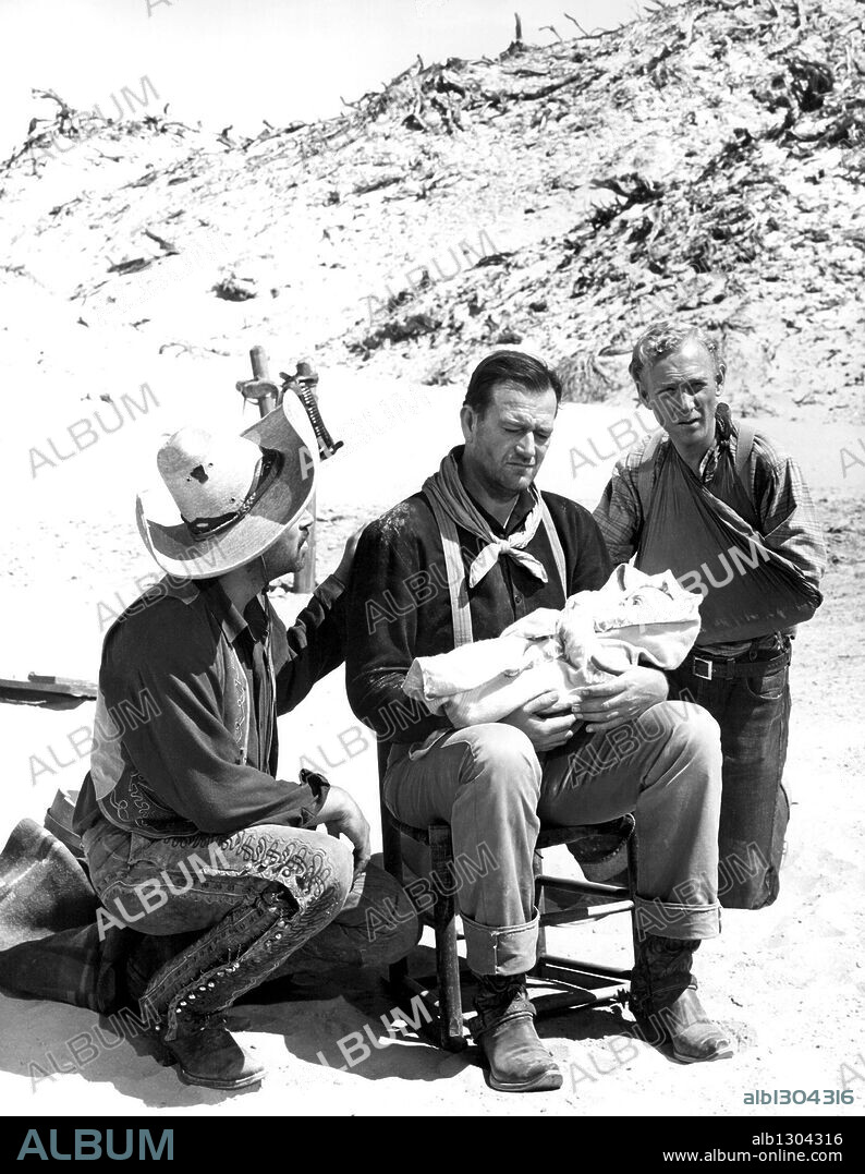 JOHN WAYNE in 3 GODFATHERS, 1948, directed by JOHN FORD. Copyright M.G.M.