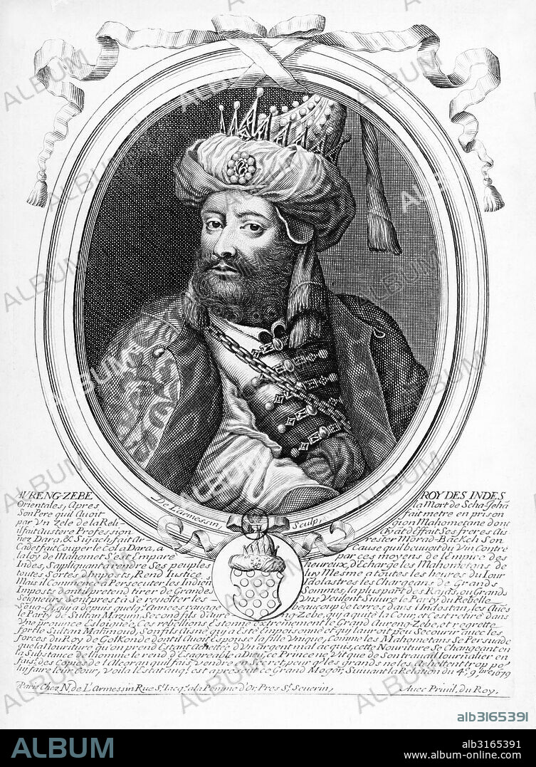 Abdul Muzaffar Muhi-ud-Din Muhammad Aurangzeb (14 October 1618 – 20 February 1707), commonly known as Aurangzeb Alamgir and by his imperial title Alamgir ('world-seizer' or 'universe-seizer') and simply referred to as Aurangzeb was the sixth Mughal Emperor and ruled over most of the Indian subcontinent during some parts of his reign. His reign lasted for 49 years from 1658 until his death in 1707.
