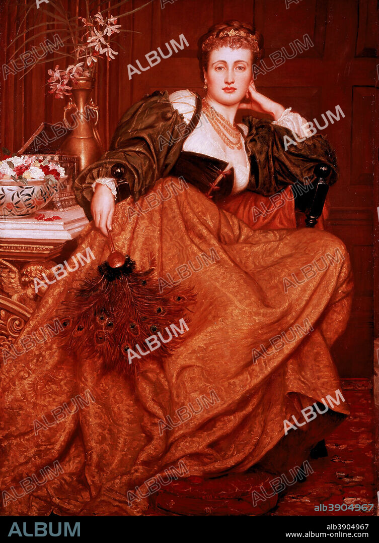 VALENTINE CAMERON PRINSEP. Leonora of Mantua. Date/Period: 1873. Painting. Oil on canvas. Height: 1,677 mm (66.02 in); Width: 1,240 mm (48.81 in).