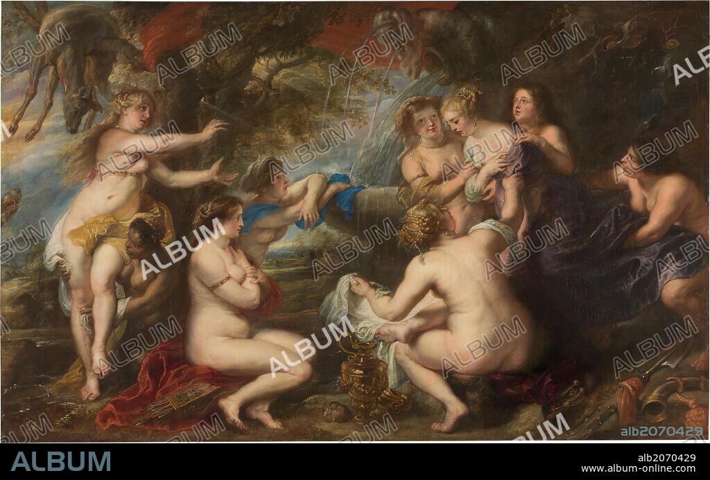 PETER PAUL RUBENS. Pedro Pablo Rubens / 'Diana and Calisto', ca.  1635, Flemish School, Oil on canvas, 202,6 cm x 325,5 cm x 4 cm, P01671.