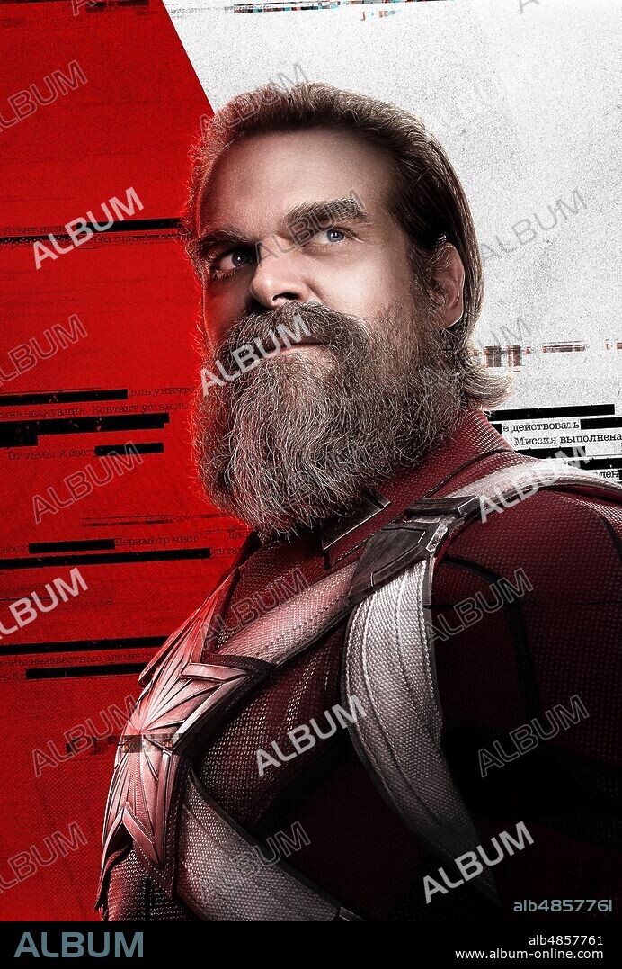 DAVID HARBOUR en VIUDA NEGRA, 2020 (BLACK WIDOW), dirigida por CATE SHORTLAND. Copyright Marvel Studios / Zak Productions. Distribuida por Walt Disne.