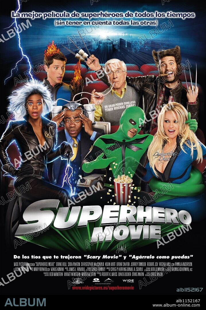 Poster of SUPERHERO MOVIE, 2008. Copyright DIMENSION FILMS / Cortesía.