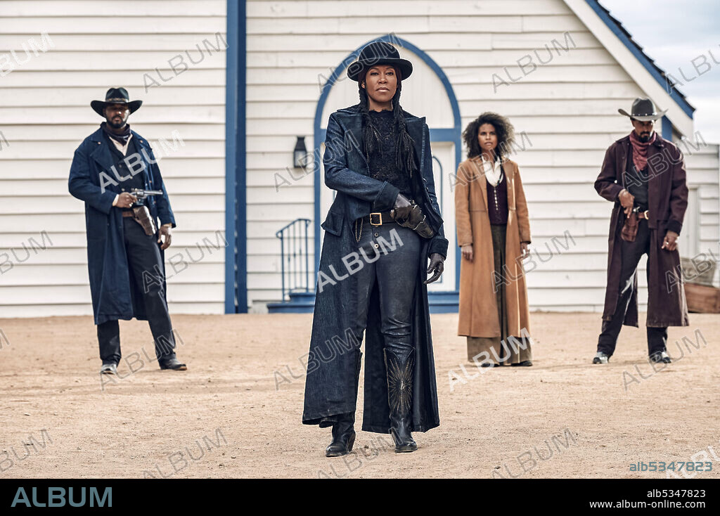 REGINA KING y ZAZIE BEETZ en MÁS DURA SERÁ LA CAÍDA, 2021 (THE HARDER THEY FALL), dirigida por JEYMES SAMUEL. Copyright Netflix / Overbrook Entertainment.