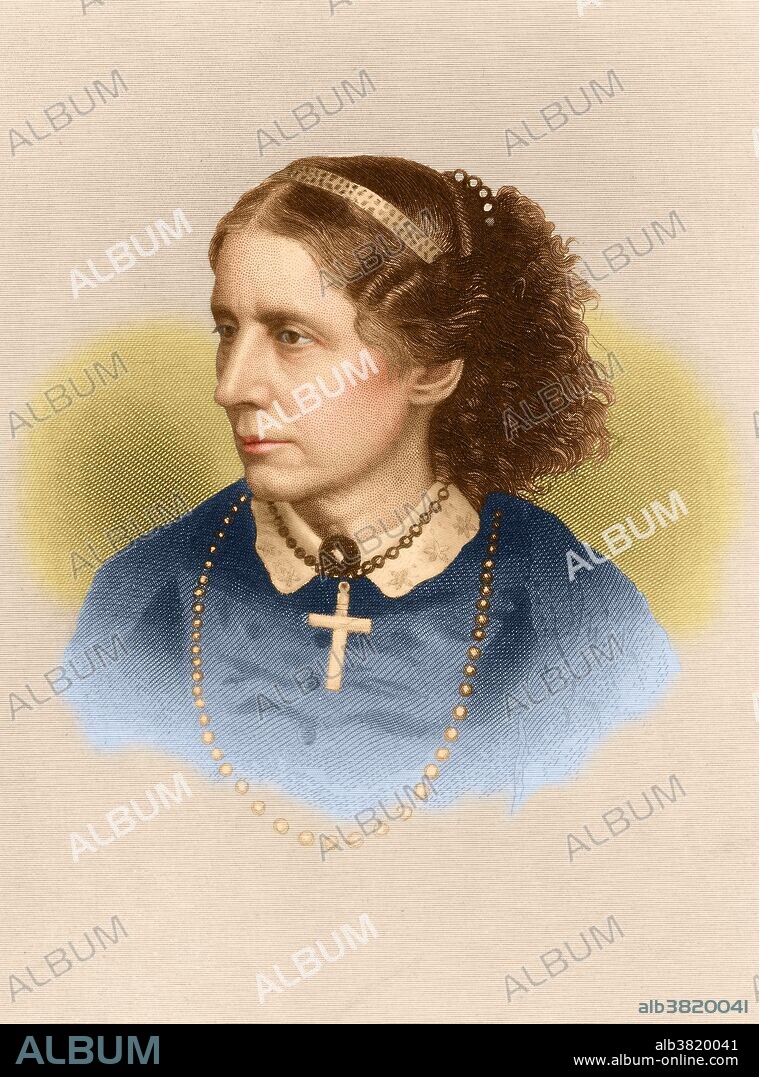 Color enhanced portrait of Harriet Beecher Stowe (June 14, 1811 - July 1, 1896), an American abolitionist and author. Her novel Uncle Tom's Cabin (1852) depicted life for African-Americans under slavery. It was read and seen by millions as a novel and play, and became influential in the United States and United Kingdom. It energized anti-slavery forces in the American North, while provoking widespread anger in the South. When Abraham Lincoln met Stowe at the White in 1862 he said, "So this is the little lady who wrote the book that made the big war.".