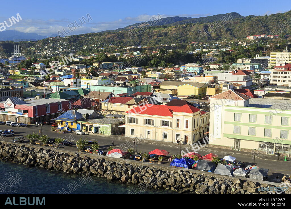 Downtown Roseau, Dominica, Windward Islands, West Indies, Caribbean, Central America.
