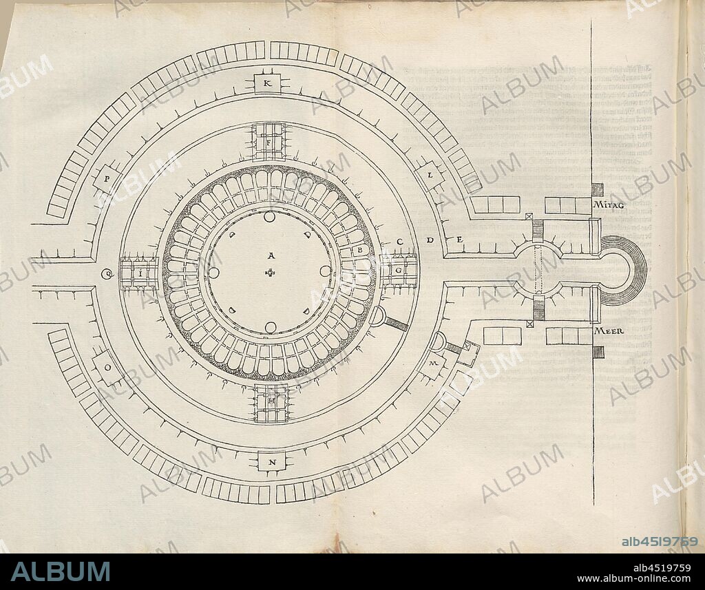 Ideal plan of a bastion for the fortress Klausen, Ground plan of the bastion, p. 43, Dürer, Albrecht, 1527, Albrecht Dürer: Etliche Underricht zu Befestigung der Stett, Schloss und Flecken. [Nürnberg]: [s. n.], [1527].