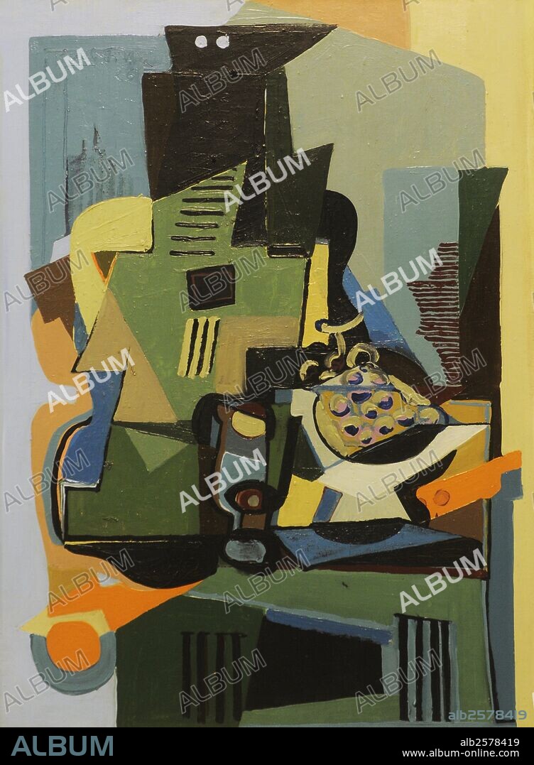 Original 1943 Emil Filla (1882 - 1953) Cubist Pastel on