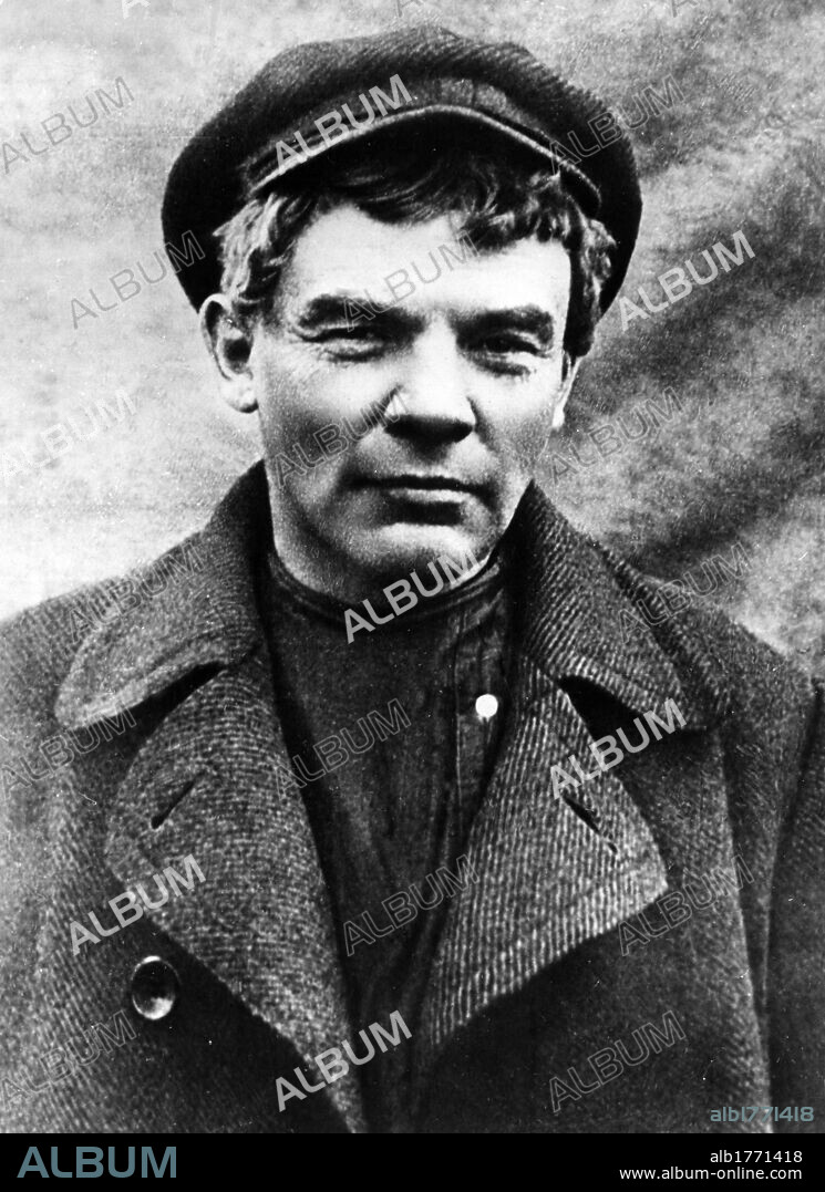 Portrait of Lenin. Portrait of Russian revolutionary Lenin during his exile in Finland. Finland, 1917.