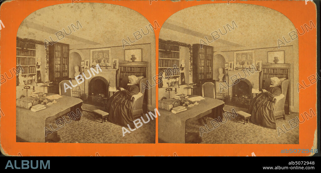 Mother of Mrs. L. M. Alcott at home, Concord, Mass., still image, Stereographs, 1859 - 1900.