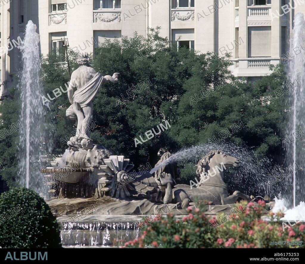 JUAN PASCUAL DE MENA. DETALLE DE LA FUENTE DE NEPTUNO - 1780-84.