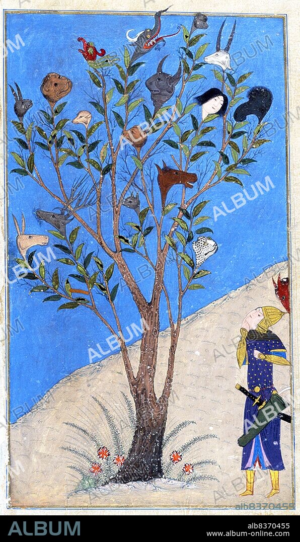 The Waqwaq is a giant tree that bears humanoid fruit in Indo-Persian lore. It is similar to the Japanese Jinmenju, another Human-Like tree.<br/><br/>. The Waqwaq is a Persian Oracular Tree, originating from India, whose branches or fruits become heads of men, women or monstrous animals (depending on version) all screaming 'Waq-Waq'.<br/><br/>. In the Islamic world, there is a legend about a fabulous tree on the island of Waq Waq, which has fruit in the form of human figures, or heads that talk and make prophesies. Alexander the Great is said to have encountered one such talking tree with human fruit.