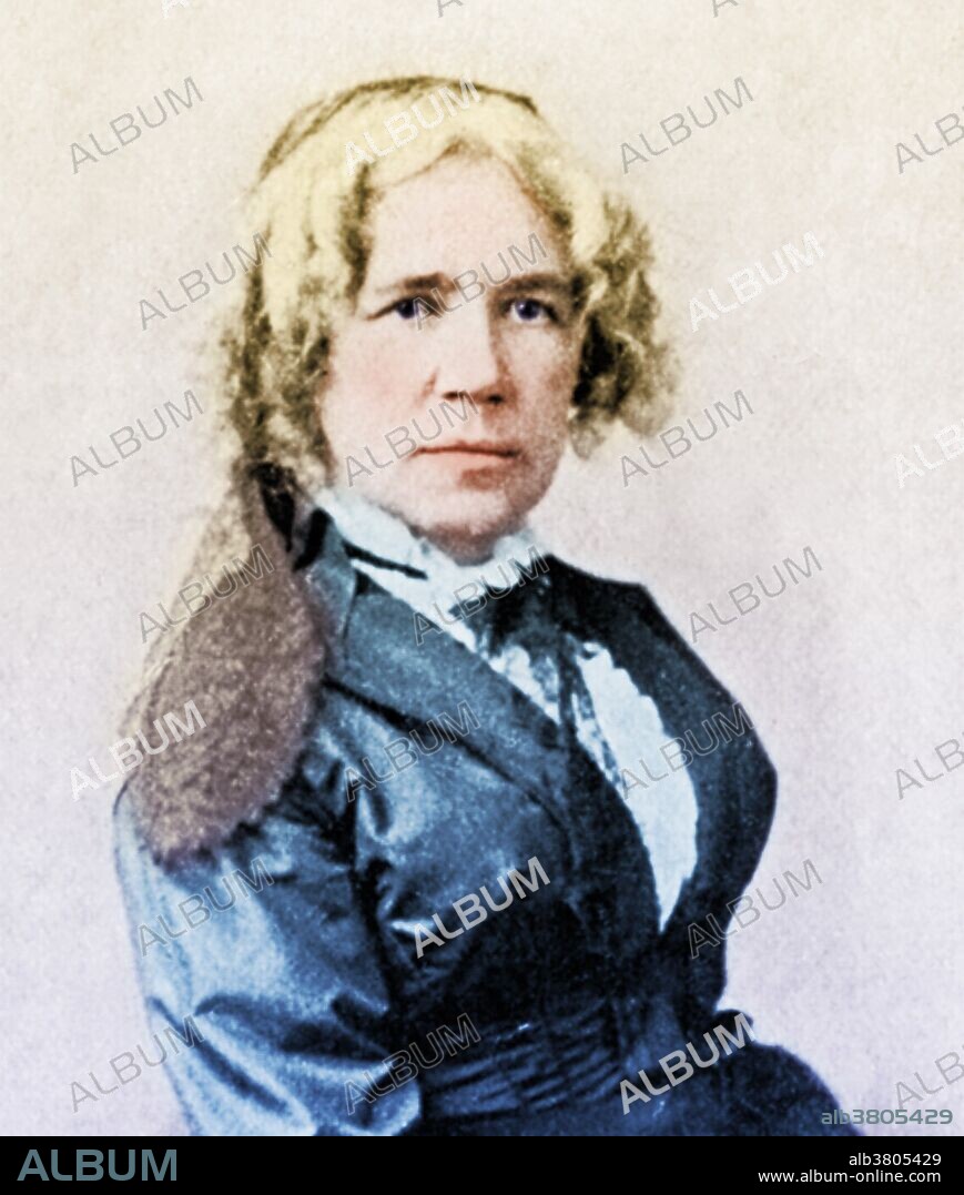 Maria Mitchell (1818-1889), the first American woman to work as a professional astronomer. She discovered "Miss Mitchell's Comet" (C/1847 T1) in the autumn of 1847, for which she won a prize and gained worldwide fame.