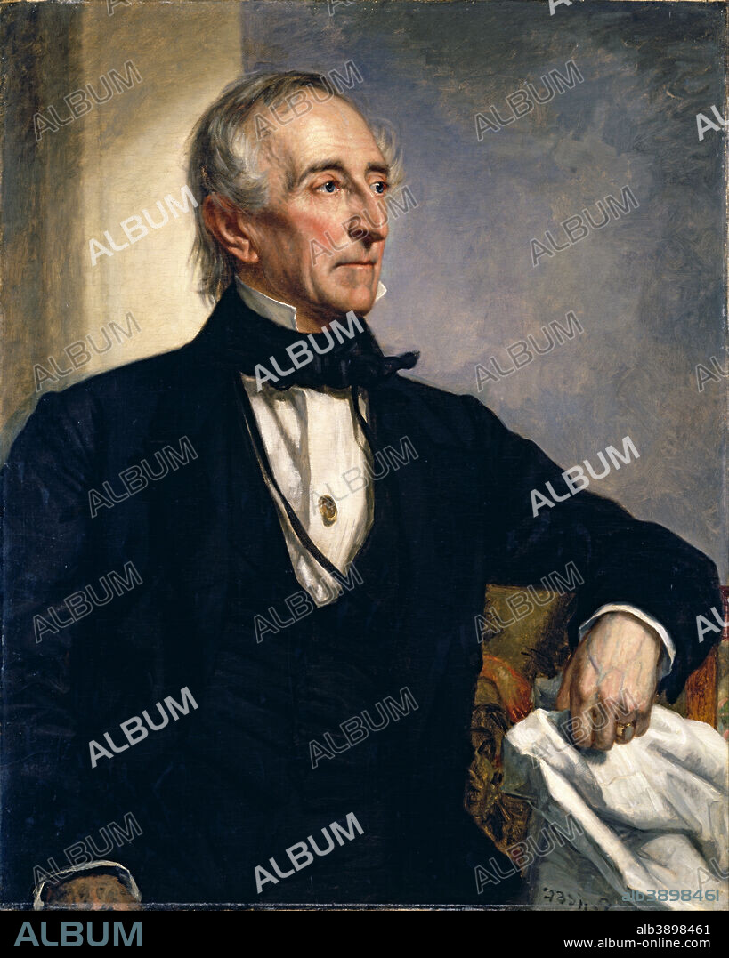 GEORGE PETER ALEXANDER HEALY. John Tyler. Date/Period: 1859. Painting. Oil on canvas. Height: 927 mm (36.49 in); Width: 746 mm (29.37 in).