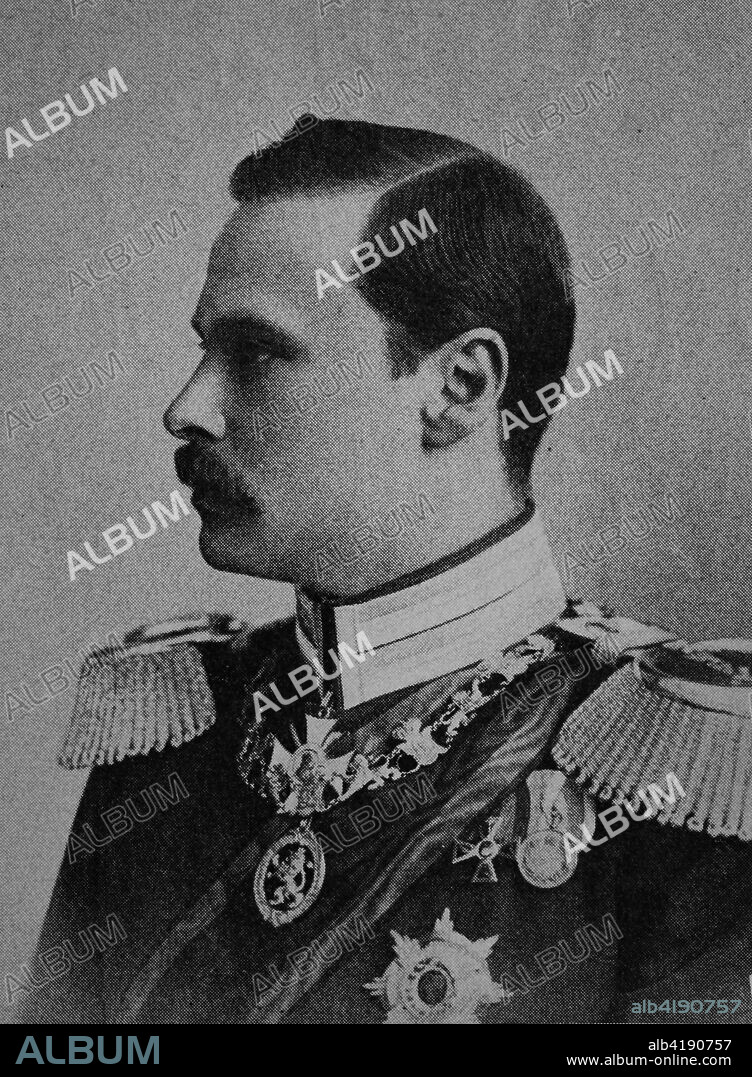 Ernest Louis Charles Albert William, Ernst Ludwig Karl Albrecht Wilhelm, 25 November 1868 - 9 October 1937, last Grand Duke of Hesse and by Rhine from 1892 until 1918, picture from 1895, digital improved.